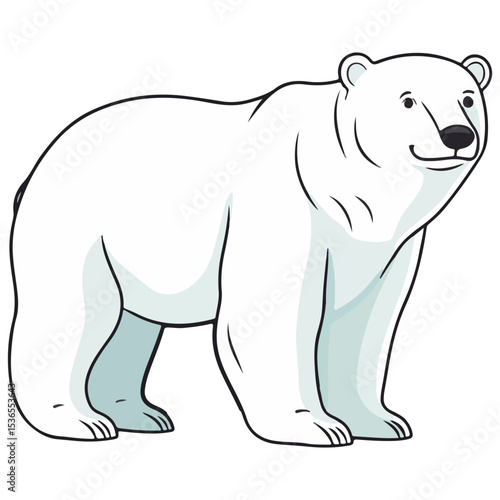 polar bear, animal, vector, transparent background, creature, ursus maritimus, isolated, icon, bear, zoo, mammal, cute, nature, white, wildlife, big, polar, arctic
