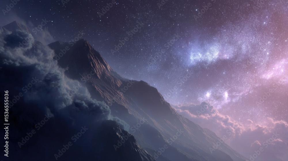 Fototapeta premium Cosmic mountain