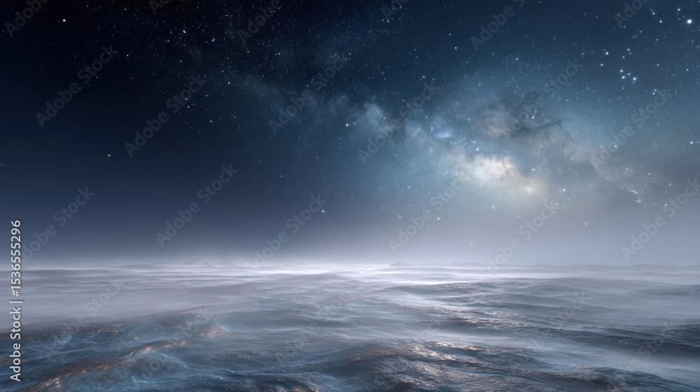 Fototapeta premium Icy plains night sky