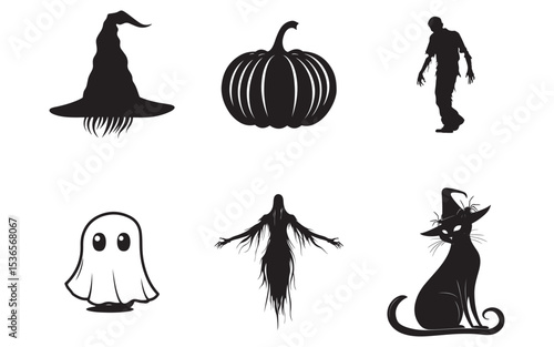halloween icons set