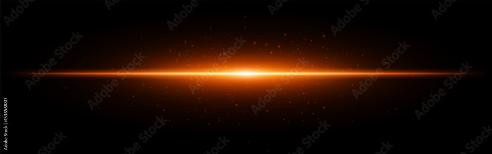 Fototapeta premium Light burst set icon. Aqua horizontal flash with subtle particles and gradient beam on dark background, perfect for tech or digital interface themes.