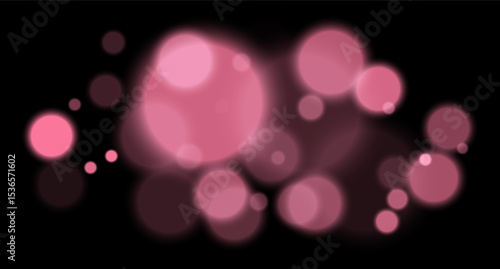 Red glowing bokeh with layered circle particles and blur effect on black backdrop. Creates a dramatic, energetic visual for digital compositions.