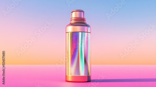 Colorful holographic bottle