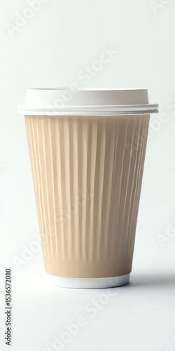 Wallpaper Mural Textured Disposable Refreshment Vessel on Plain Surface, Ideal for Quick Drinks Anytime, Anywhere Torontodigital.ca