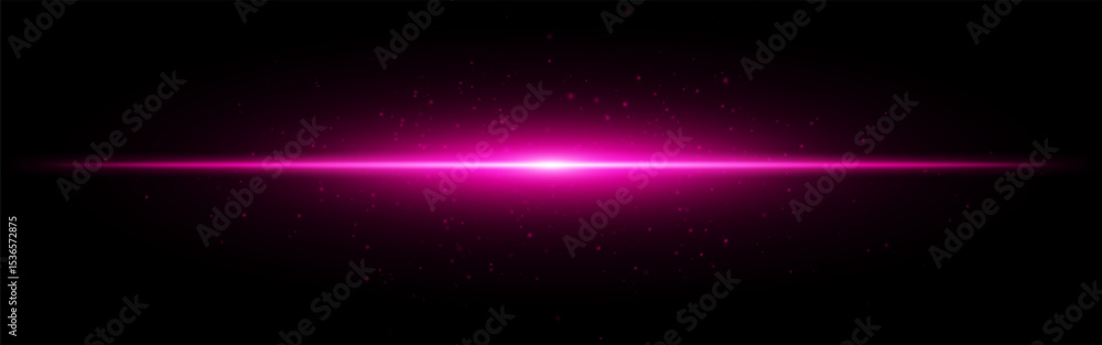 Fototapeta premium Light burst set icon. Aqua horizontal flash with subtle particles and gradient beam on dark background, perfect for tech or digital interface themes.