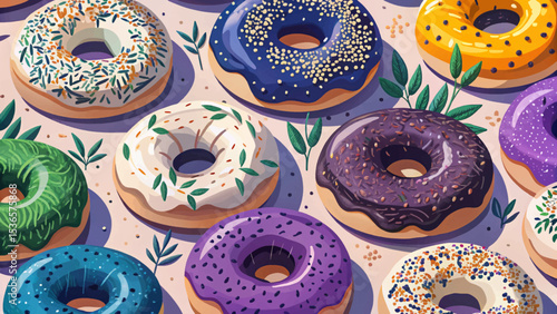 Bagels in Assorted Flavors Sesame, Everything, and Poppy Seed deal for bakery branding, recipe blogs, or artisan bread packaging designs