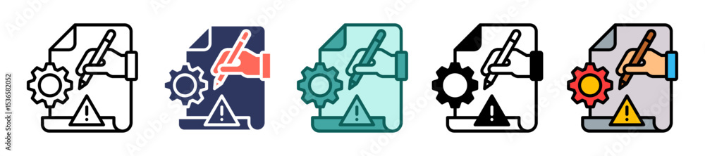 Risk Assessment multiple icon Risk Assessment multiple icon