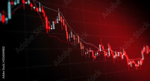 Red Market Crash: Stock Market Decline Visualization