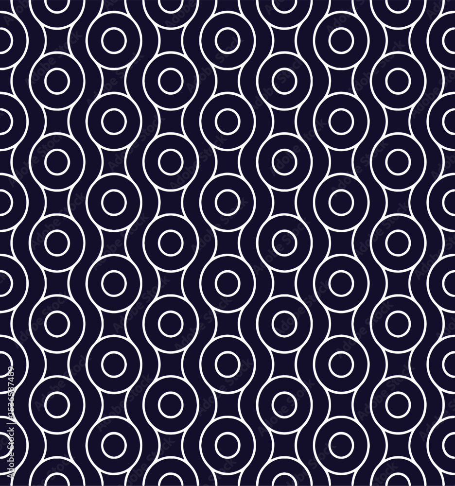 Seamless Retro Geometric Circle Pattern in Dark and White Tones Seamless Retro Geometric Circle Pattern in Dark and White Tones