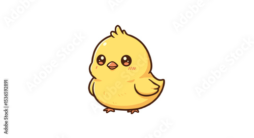 Yellow chick sticker

