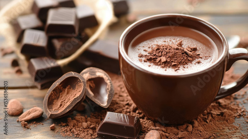 cocoa or hot chocolate in a mug
