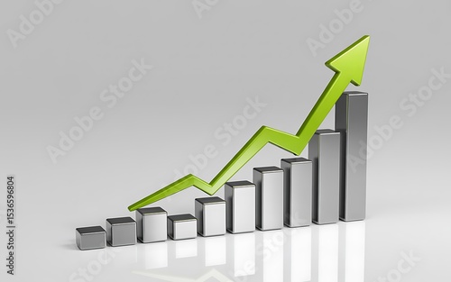Growth Chart and Arrow Signifying Business Financial Success Free Download Growth Chart and Arrow Signifying Business Financial Success - GFXLoad