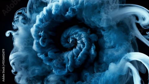 Abstract swirling ink design