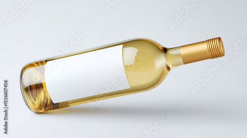 Exclusive bottle label mockup with elegant presentation