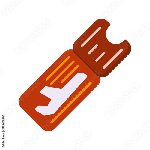 Airplane Ticket Vector Icon