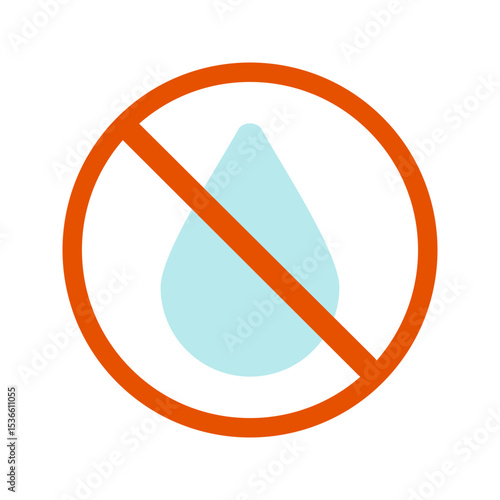 No Water Vector Icon