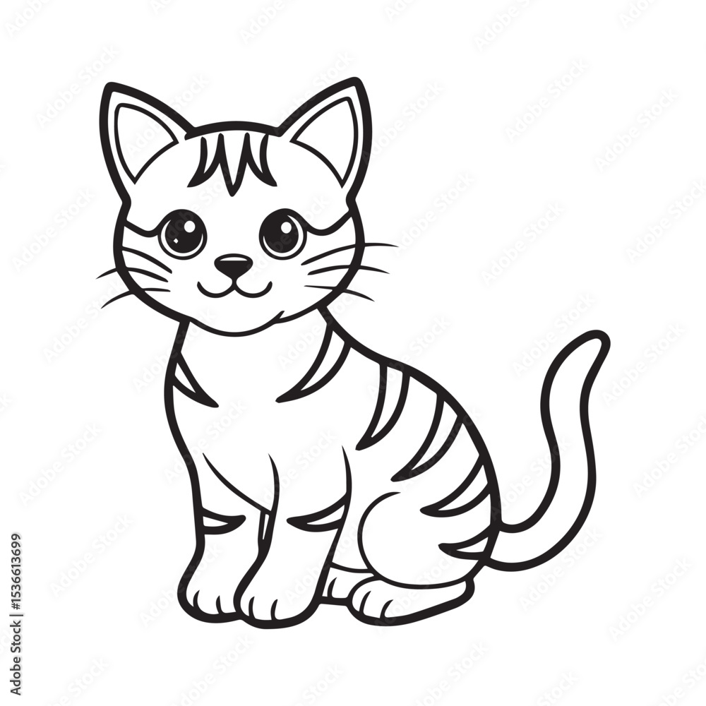 Cat illustration vector logo sticker silhouette Cat illustration vector logo sticker silhouette
