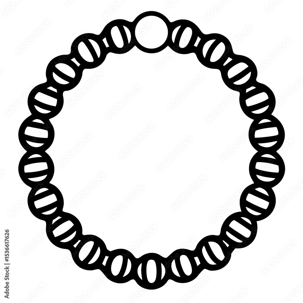 Obraz premium Ethnic Craft Bracelet Icon Vector