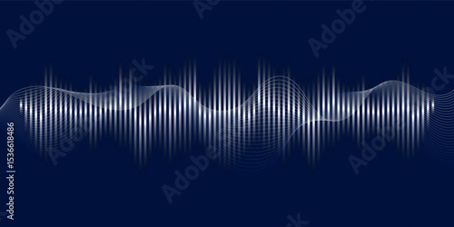 Minimal banner with an abstract soundwave design 