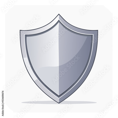 Free Download Stylized Silver Shield, Protection Icon, Security Symbol, Guardian Graphic, Defense Element - GFXLoad