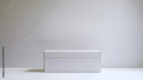Wallpaper Mural Blank White Box on White Background Minimalist Product Display Torontodigital.ca