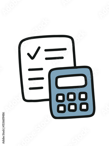 financial calculation,  tax statement icon