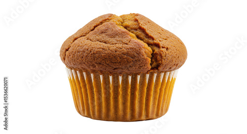 Closeup of a Delicious Baked Pumpkin Muffin