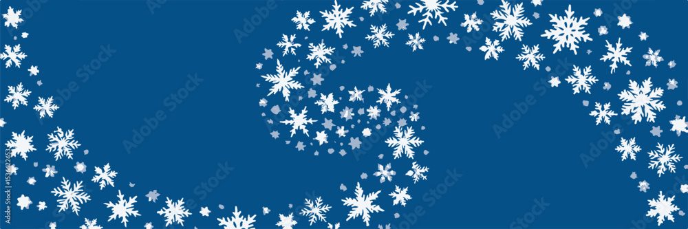Blue Swirling Snowflake Vector Background Blue Swirling Snowflake Vector Background