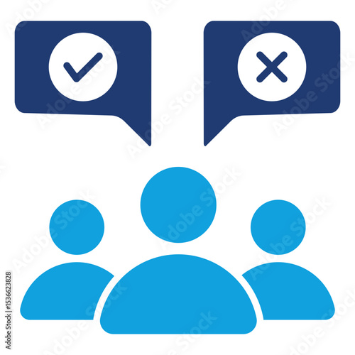 Decision Making Flat Blue Icon