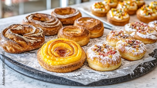 Wallpaper Mural Assorted Delicious Pastry Delights, Sweet Breads, Swirls, and Cream-Filled Treats Torontodigital.ca