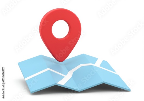 Free Download A location pin above a stylized map with white background in a digital art - GFXLoad