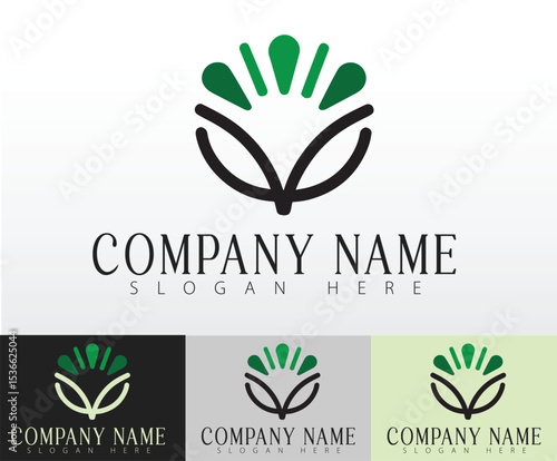 A wellness-focused logo design built around fresh, organic eating.