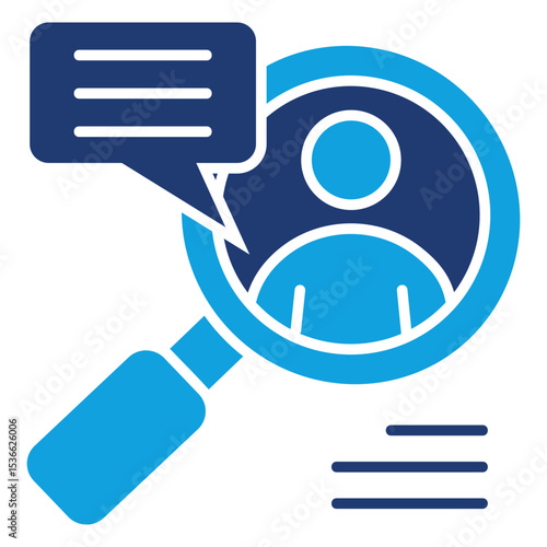 Research Flat Blue Icon