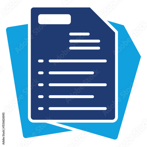 Document Flat Blue Icon