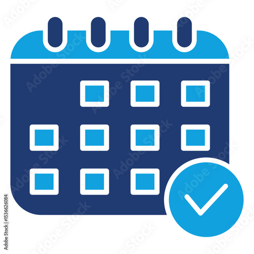 Calendar Flat Blue Icon