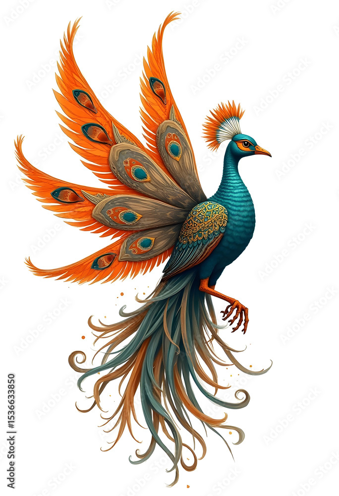 Obraz premium peacock design pattern art