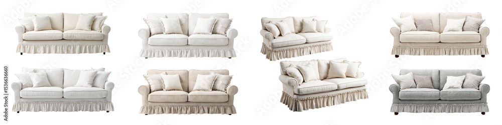 Obraz premium Versatile and modern couches for stylish home interiors