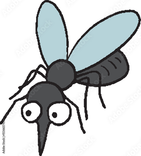 ヤブ蚊の手描きイラスト