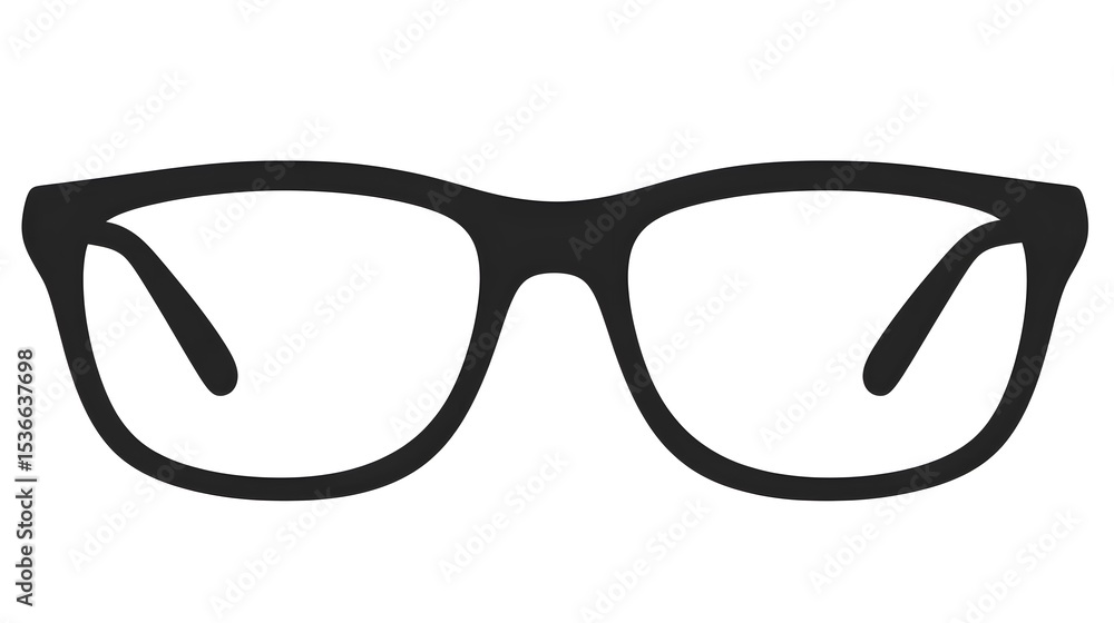 Fototapeta premium Simple Black Eyeglasses Illustration Graphic Design