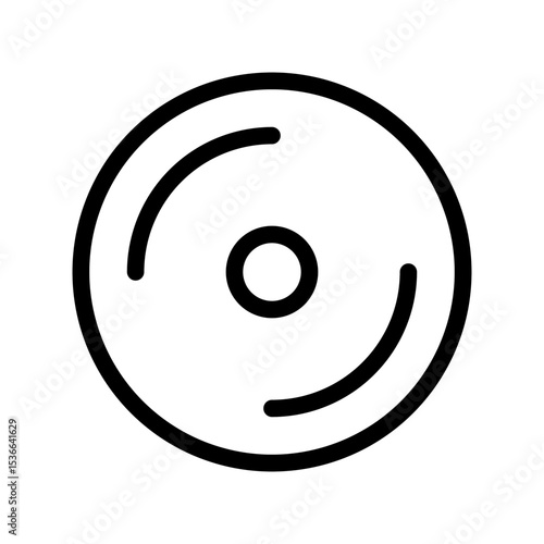 cd burning line icon