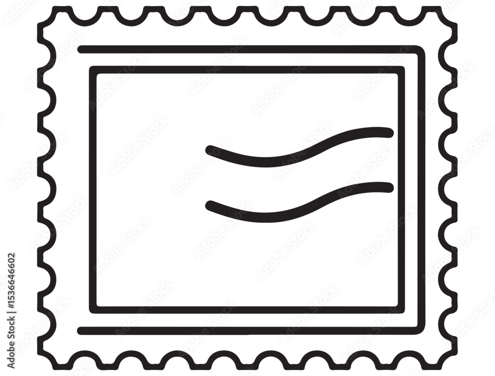 Obraz premium POSTAL STAMP SILHOUETTE