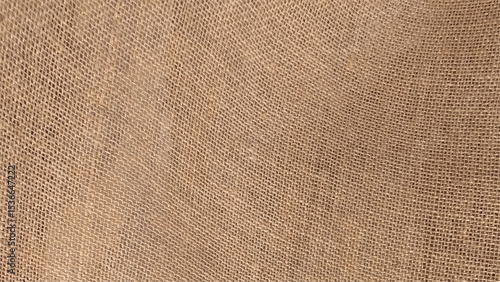 A tan burlap textile background can you be used for a sack photo. 