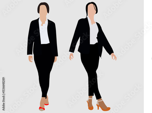 business woman in black suit