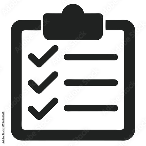 Checklist Icon Simple, Clean Design for Task Management and Organization