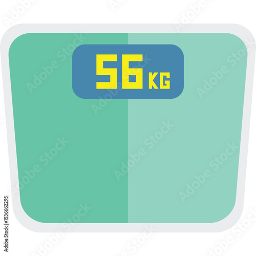 weight scale vector flat illustration