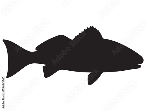 RED DRUM FISH SILHOUETTE