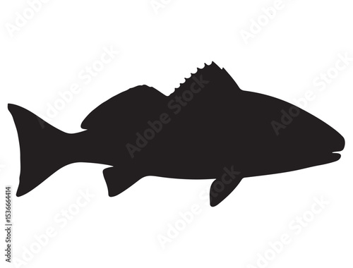 RED DRUM FISH SILHOUETTE
