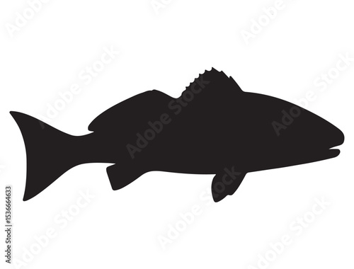 RED DRUM FISH SILHOUETTE