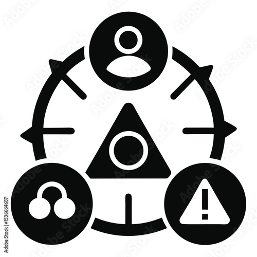 Strategic Collaboration Risk Management & Team Communication Icon