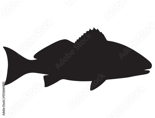 RED DRUM FISH SILHOUETTE
